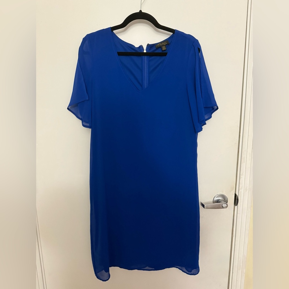 Thalia Sodi Vibrant Blue Short Sleeve Dress